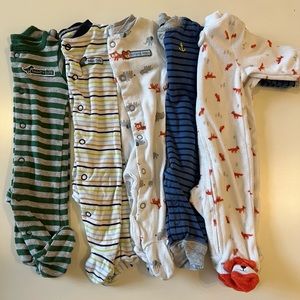 Five Long Sleeve Onesies (NB)
